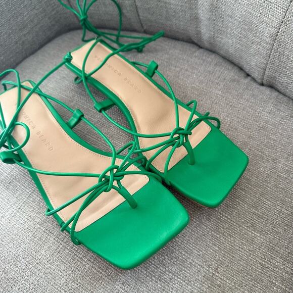 NIB: Veronica Beard Foley Ankle Tie Sandal - Picture 2 of 8